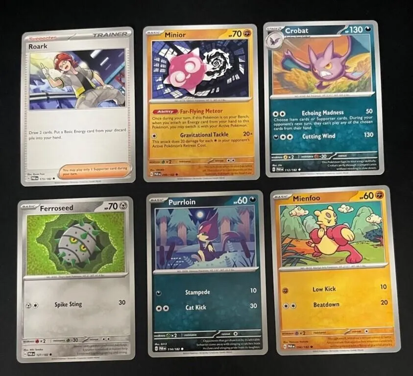6pc Pokemon Trading Card Assortment