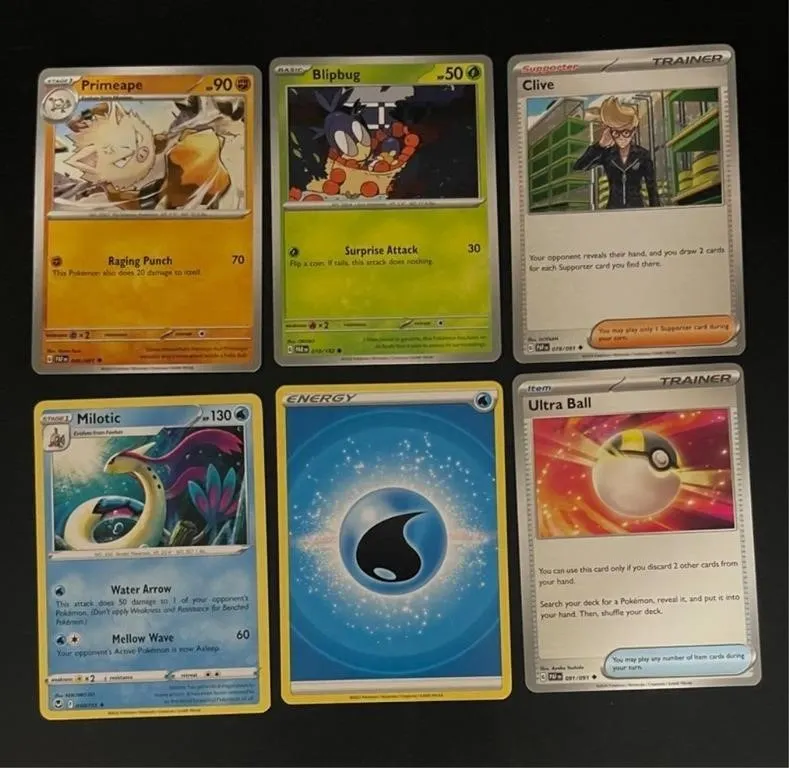 Pokemon Trading Card Assortment (Lot of 6)