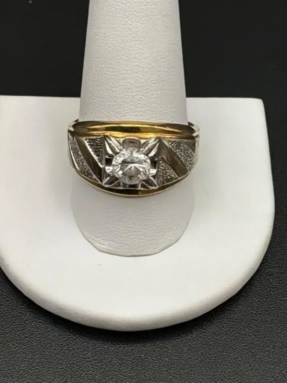 14K Gold Electroplate Ring Sz 11