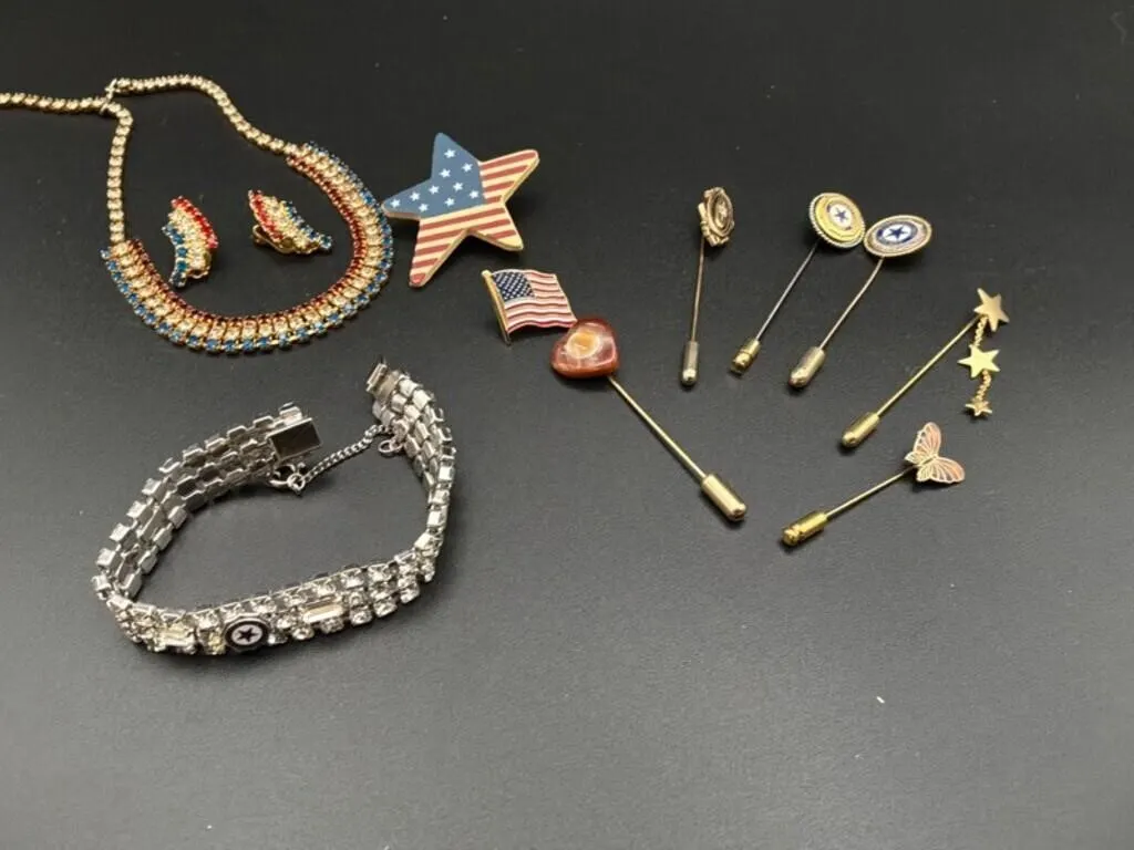 Patriotic Costume Jewelry Assortment (15pc)