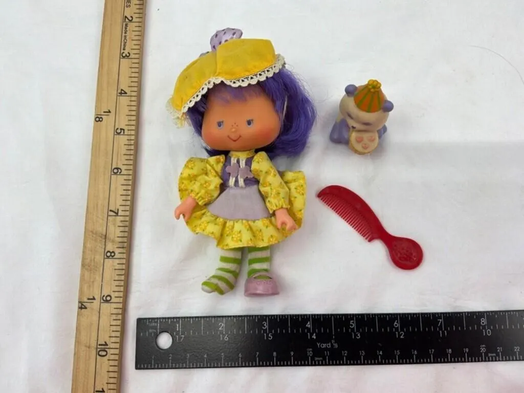 Doll with Bear Figurine & Comb (3pc)