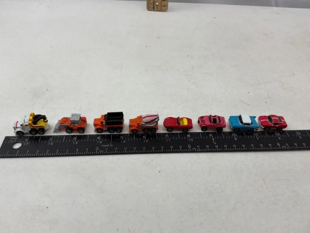 Toy Construction Trucks & Cars (Lot of 8)