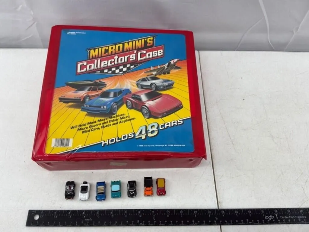 Vintage Micro Mini's Case w/ 7 Cars