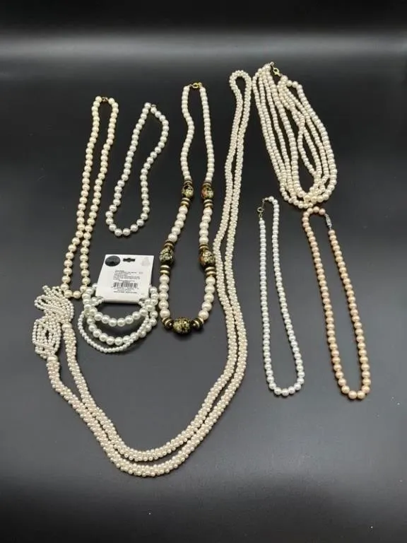 Mixed Pearl Necklaces (Lot of 12)