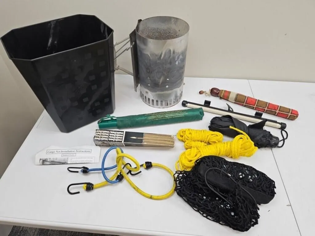 Mixed Outdoor Gear & Weber Starter (Lot of 13)