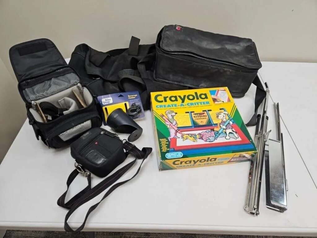 Mixed Bags, Bike Gear & Crayola Kit (Lot of 7)