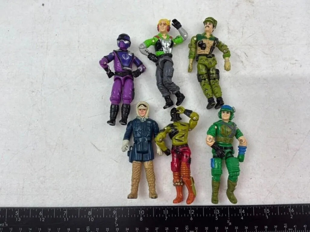Vintage 4in Military Action Figures (Lot of 6)