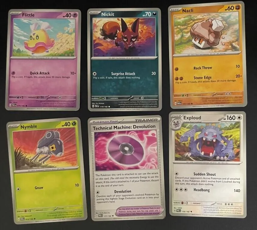 Pokemon TCG Paldea Evolved 6pc Card Group