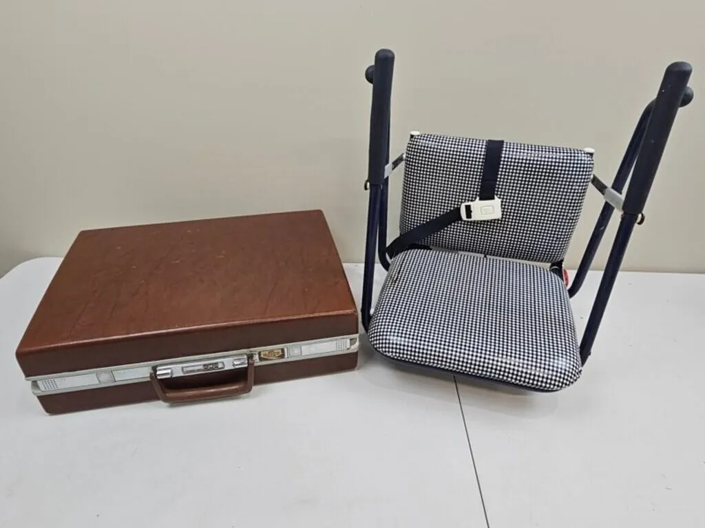 Samsonite Briefcase & Folding Chair (Lot of 2)