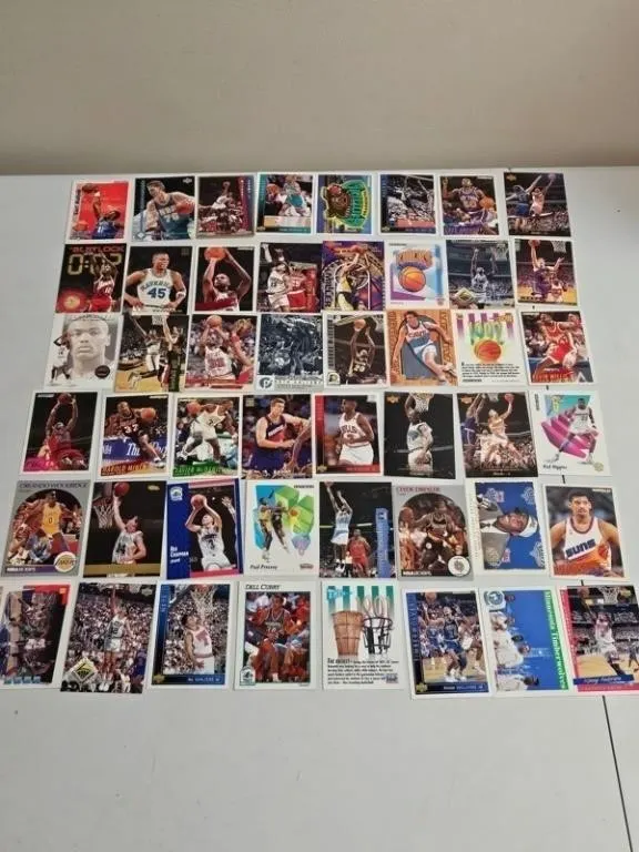 90s Basketball Cards Mixed Lot - Approx. 50pc