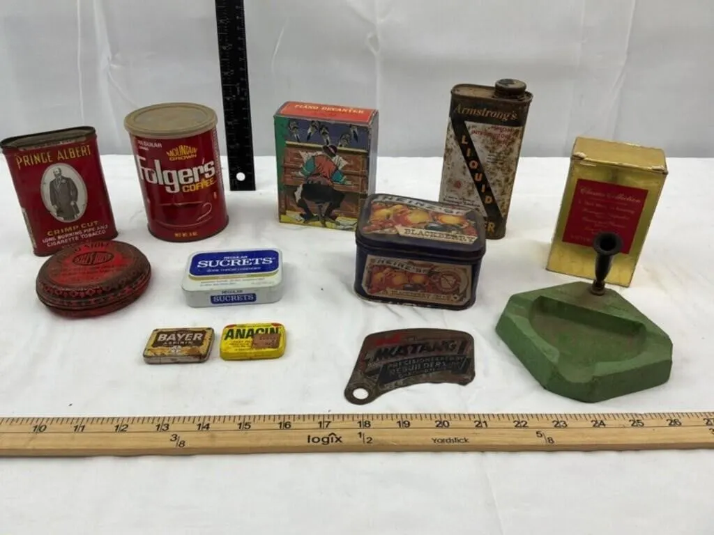 Vintage Advertising Tins & (Lot of 13)