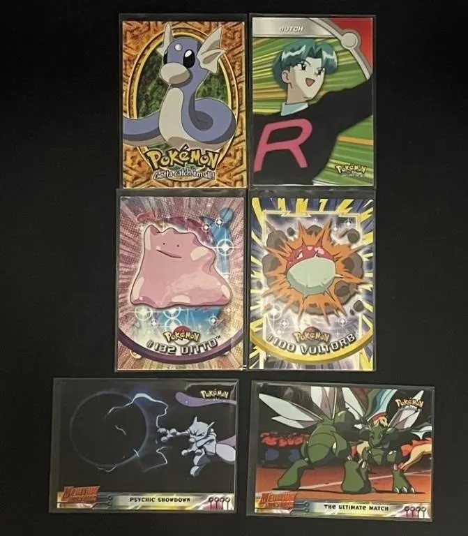 Vintage Pokemon & Topps Trading Cards (Lot of 6)