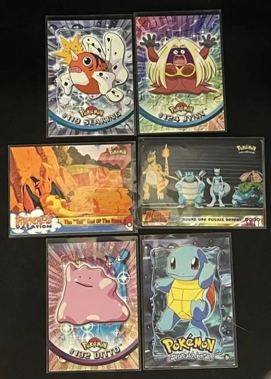 Vintage Topps Pokemon Trading Card Assortment (6)