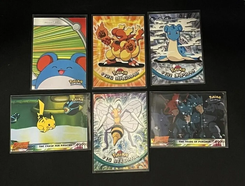 Pokemon Topps Trading Cards - 6pc