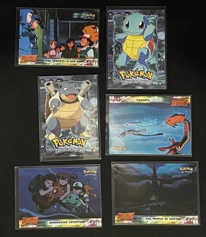 Vintage Topps Pokemon Trading Cards (6pc)