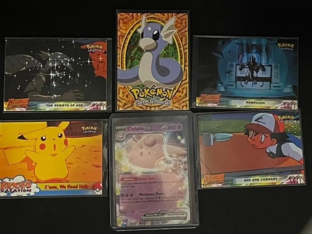 Pokemon Topps & Clefable ex Cards (6)