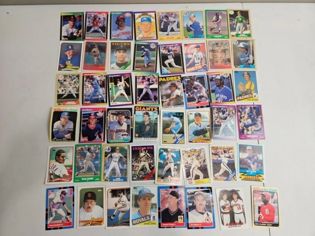 Vintage Baseball Cards - 56pc Mixed Stars