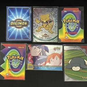 Vintage Pokemon & Digimon Cards (Lot of 6)