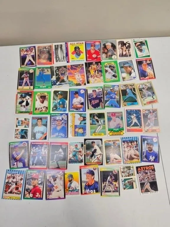 Vintage Mixed Sports Cards 50+ Baseball Basketball