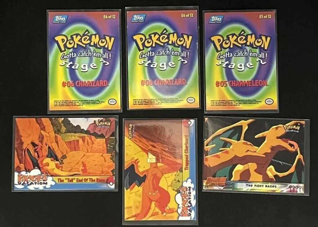 Pokemon Topps Charizard Cards - 3pc Set