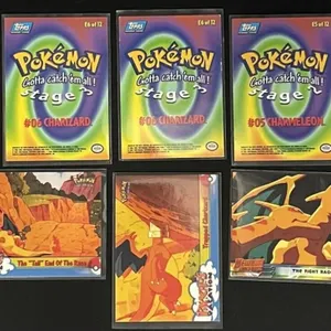 Pokemon Topps Charizard Cards - 3pc Set