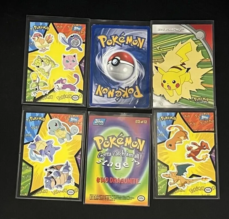 Pokemon Collectible Cards - 6pc Dragonite Pikachu