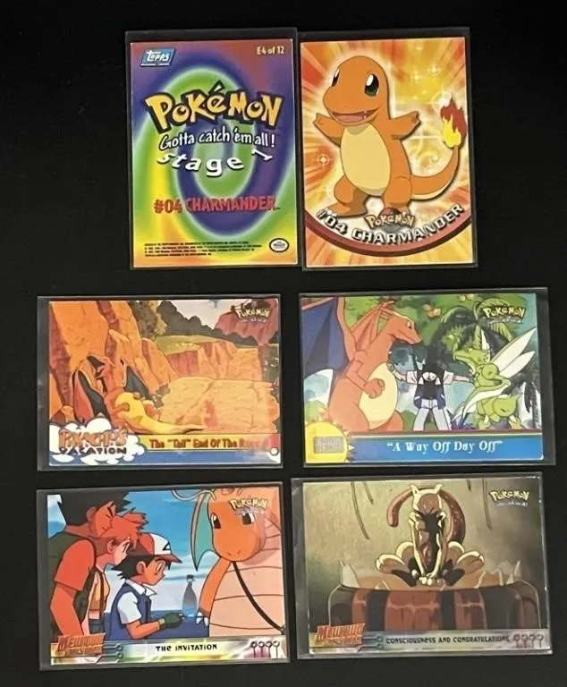 Vintage Topps Pokemon Cards - Charmander (6pc)