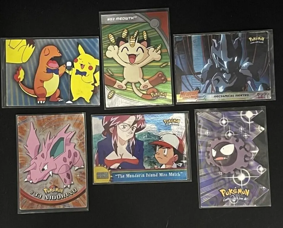 Pokemon Topps Trading Cards - 6pc Set