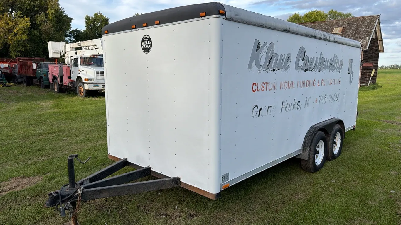 1992 Wells Cargo 16' tandem axle enclosed trailer