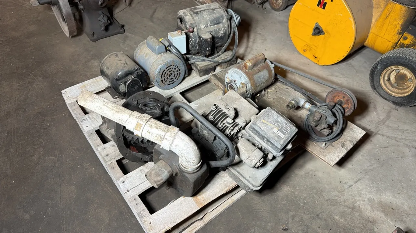 Assorted elec motors & pump