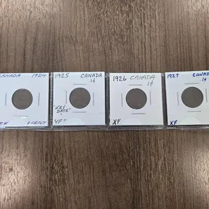 1924-1927 Canada 1c Coins
 UNRESERVED