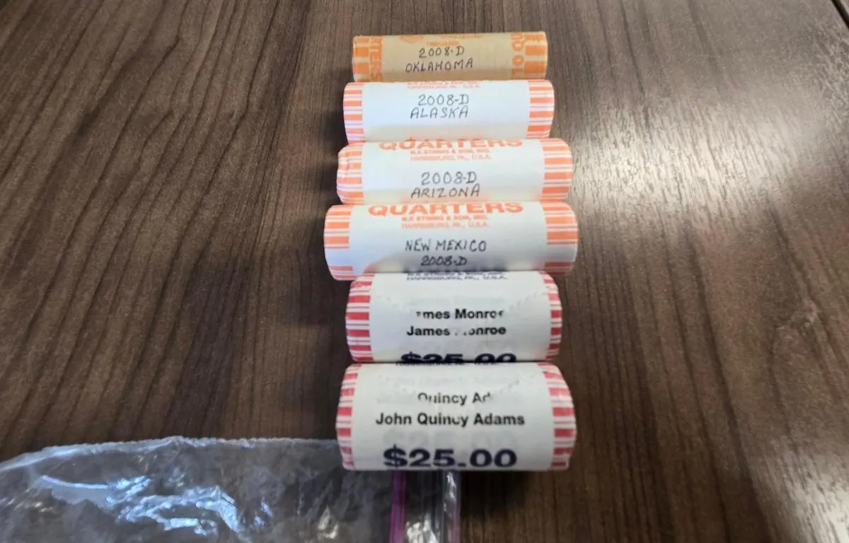 (2) Rolls of USA 2008 One Dollar Coins, Presedents One Dollar Coins & (4) Rolls of 2008 Dever State Quarters
UNRESERVED