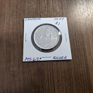 1947 Canada Uncirculated Silver One Dollar Coin
 UNRESERVED