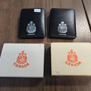 1971-1972, 1976-1977 Royal Canadian Mint Cased Silver One Dollar Coins
 UNRESERVED