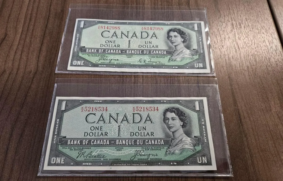 (2) 1954 Bank of Canada One Dollar Devils Face Banknotes (Beattie/Coyne & Coyne/Towers)
UNRESERVED