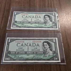 (2) 1954 Bank of Canada One Dollar Devils Face Banknotes (Beattie/Coyne & Coyne/Towers)
 UNRESERVED