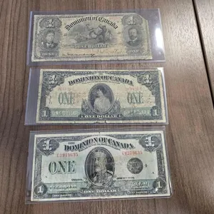 Dominion of Canada 1898, 1917 & 1923 One Dollar Banknotes
 UNRESERVED