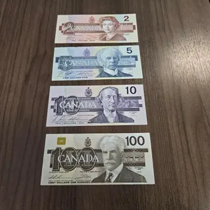 1986-91 Bank of Canada Uncirculated "Bird Series" $2, $5, $10 & $100 Banknotes
 UNRESERVED