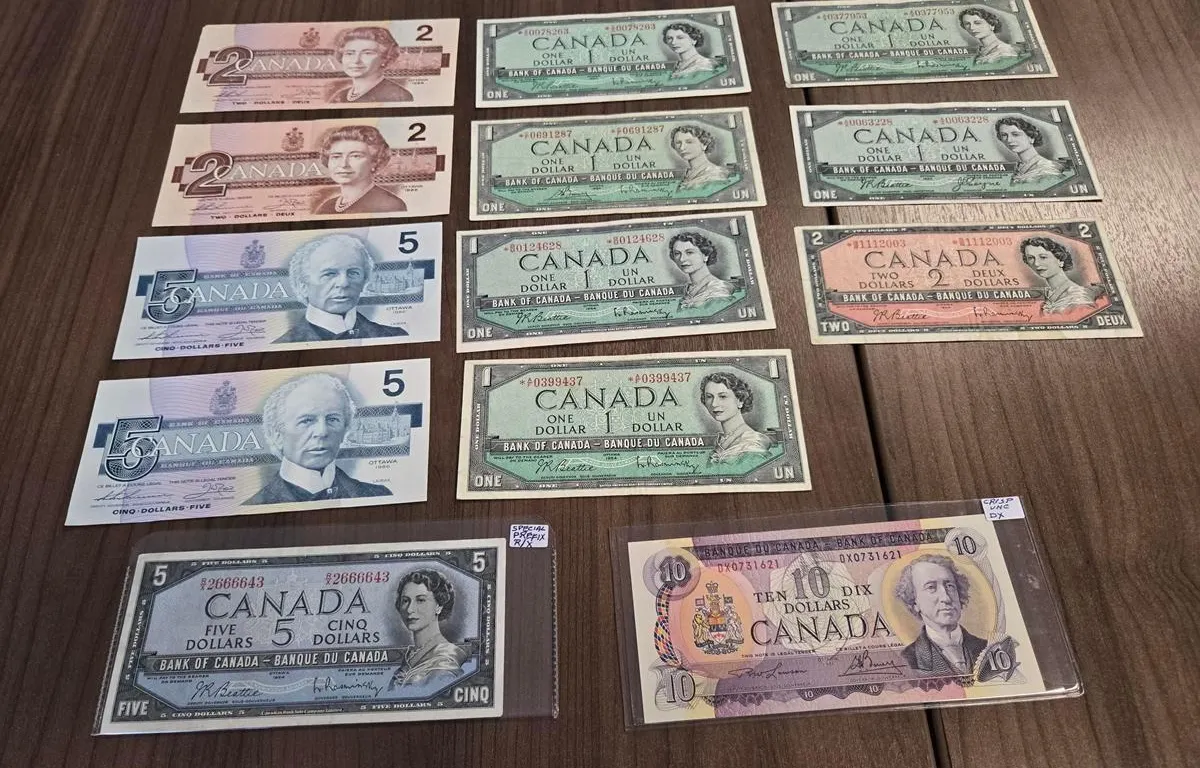 (13) Various Bank of Canada " * " and " X " Replacement & Special Prefix Banknotes
UNRESERVED
