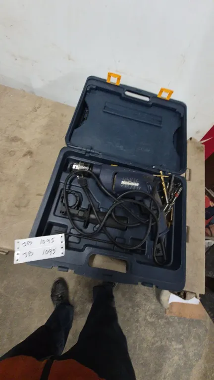 Mastercraft Drill and Bit Set: Mastercraft Electric Drill, Side Handle, and 2 Cases of Bits