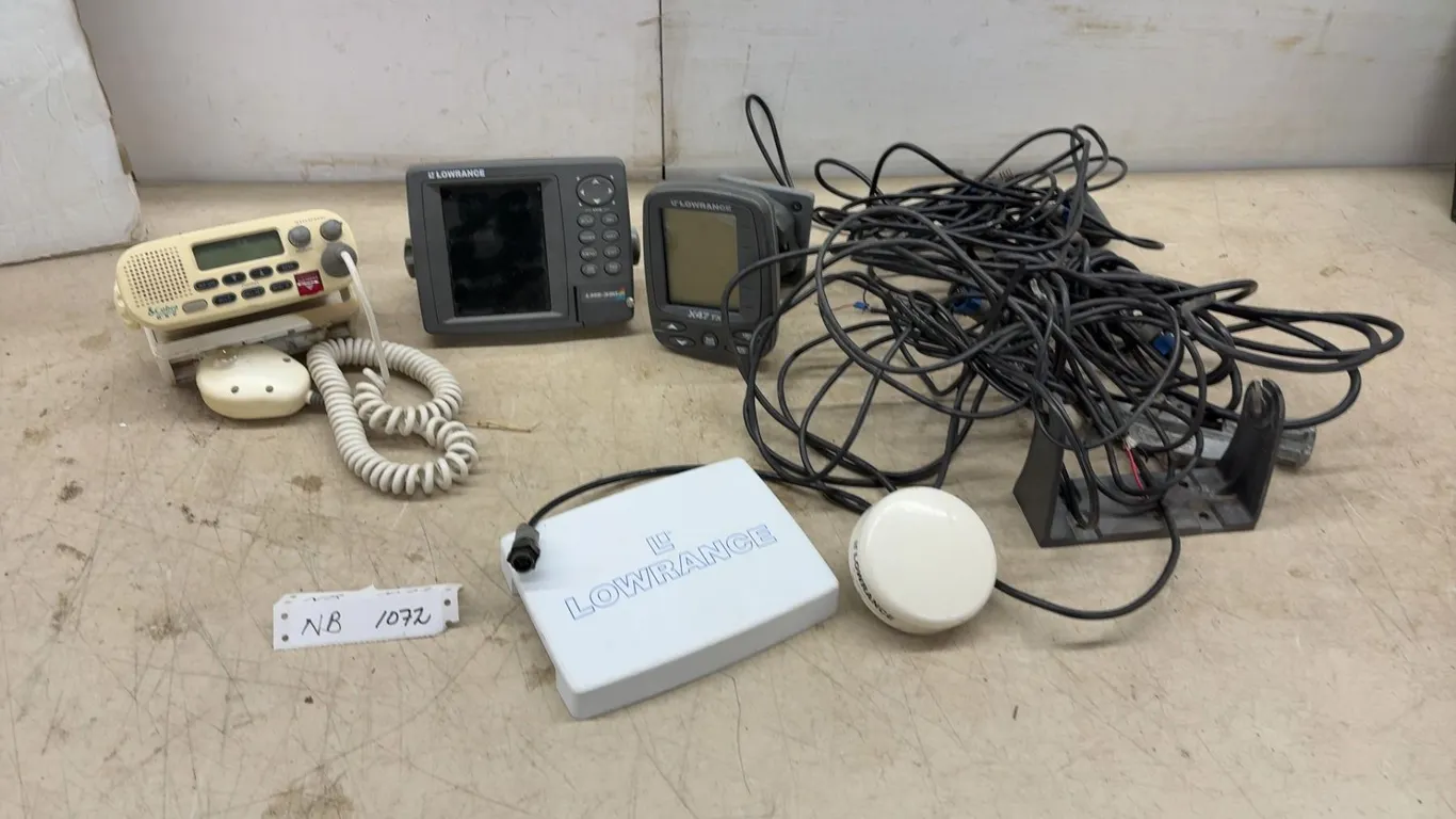 Cobra Marine DSC VHF Radio, Lowrance LMS-330 and X47 TX Fishfinders