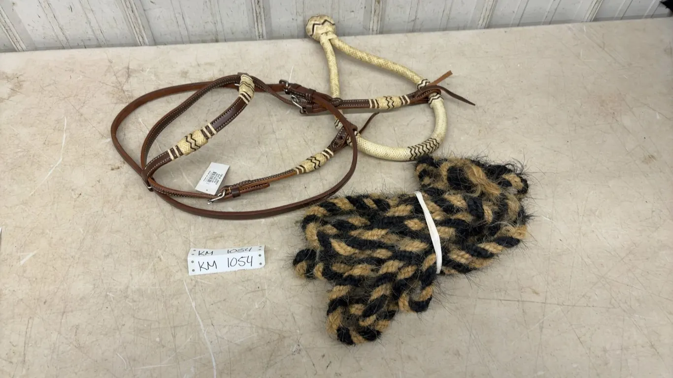 New Bosal Training Bridle and Rope