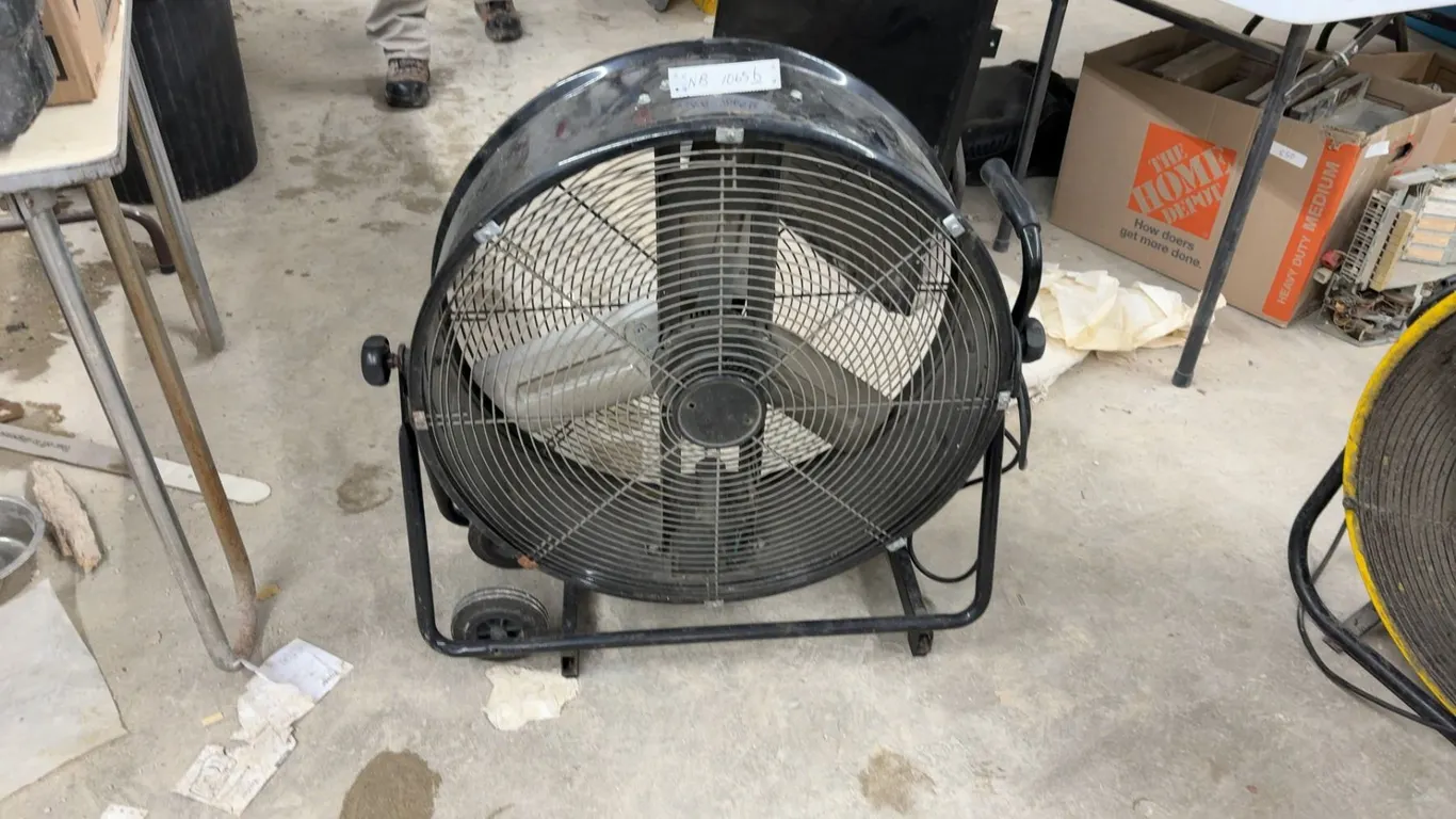 RDK Industrial High-Velocity Drum Fan with Mobile Stand, Wheels, and Handle