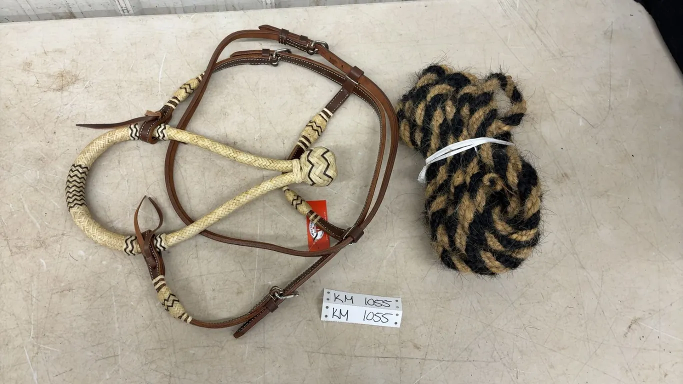 New Bosal Training Bridle and Rope