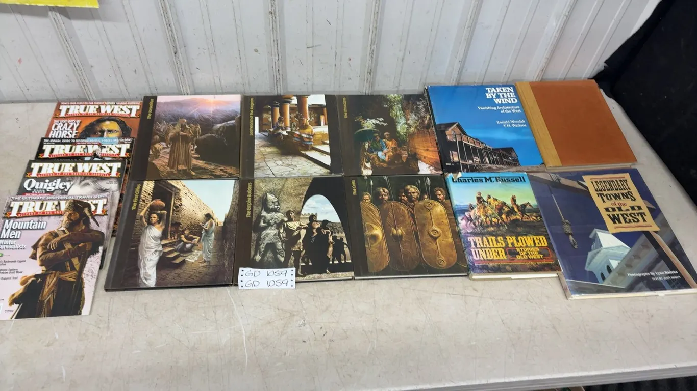 Lot of 6 Western Books and 4 True West Magazines