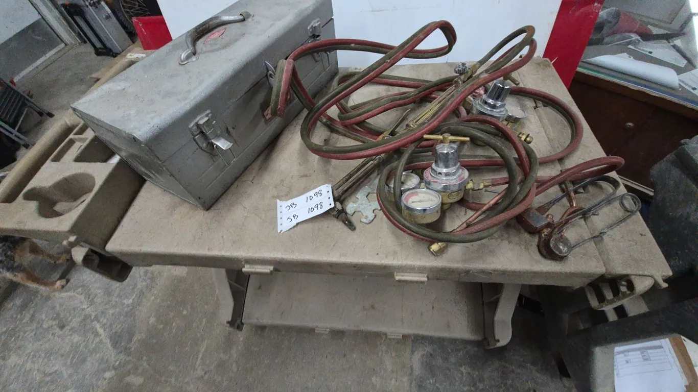 Craftsman Metal Tool Box, Oxygen-Acetylene Torch Kit with Hoses, Regulators, and Gauges