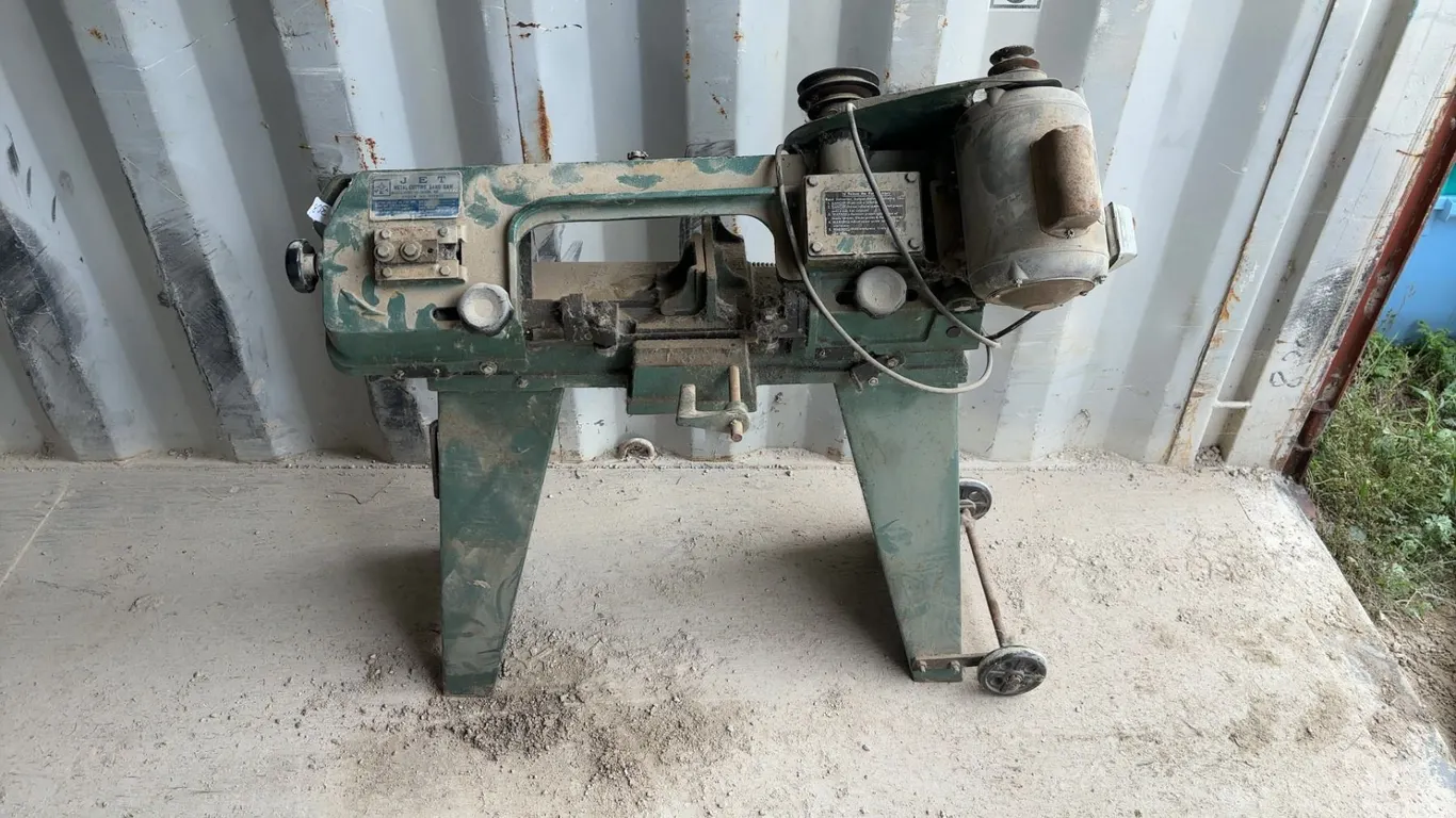 JET Metal Cutting Band Saw, Model HVBS-460, 1/3 HP, 115/230V, 1983, and Stand