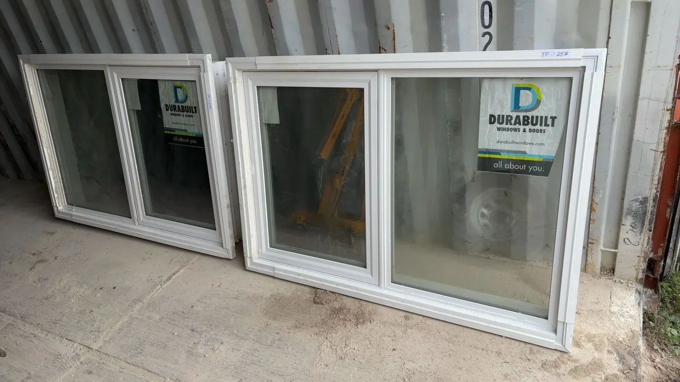 2 New Durabuilt White PVC Opening Windows