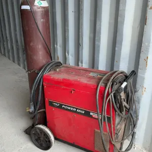 Lincoln Electric Power Mig 255 Welder, Argon/Carbon Dioxide Tank, and Regulator