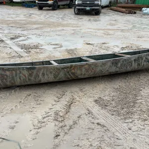 St. Maurice Boats Canoe, 16' Length, Camouflage Finish, with 3 Wood Seats